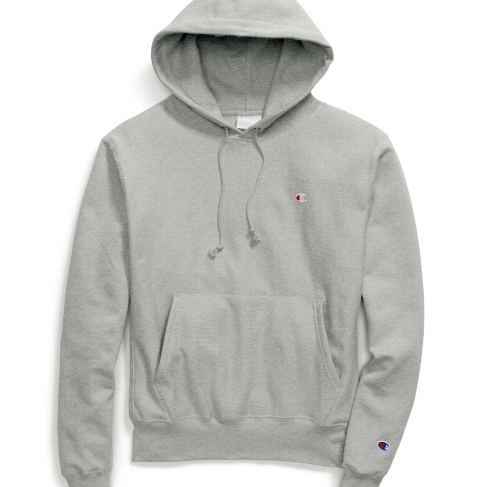 Champion Reverse Weave Hoodie, C Logo Oxford Grey Size XS NWT! Style GF68 Y06145